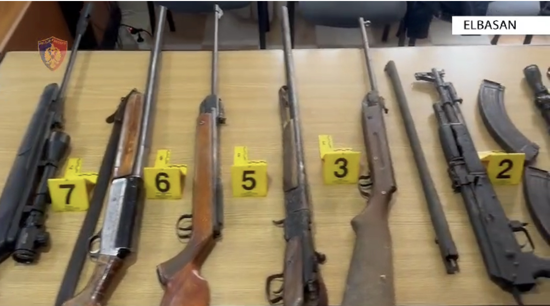 Dy vëllezërit, koleksion armësh në Elbasan, edhe armë pneumatike