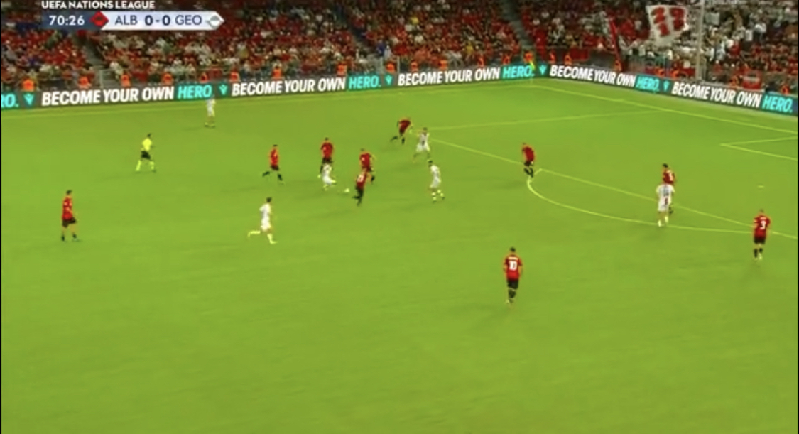 Mendjemëdhenj, humb me Gjeorgjinë në Tiranë, Kombëtarja shqiptare