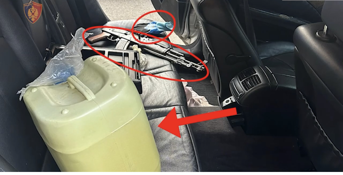 Automatik, bidon benzine, doreza në makinë. Gati për krim