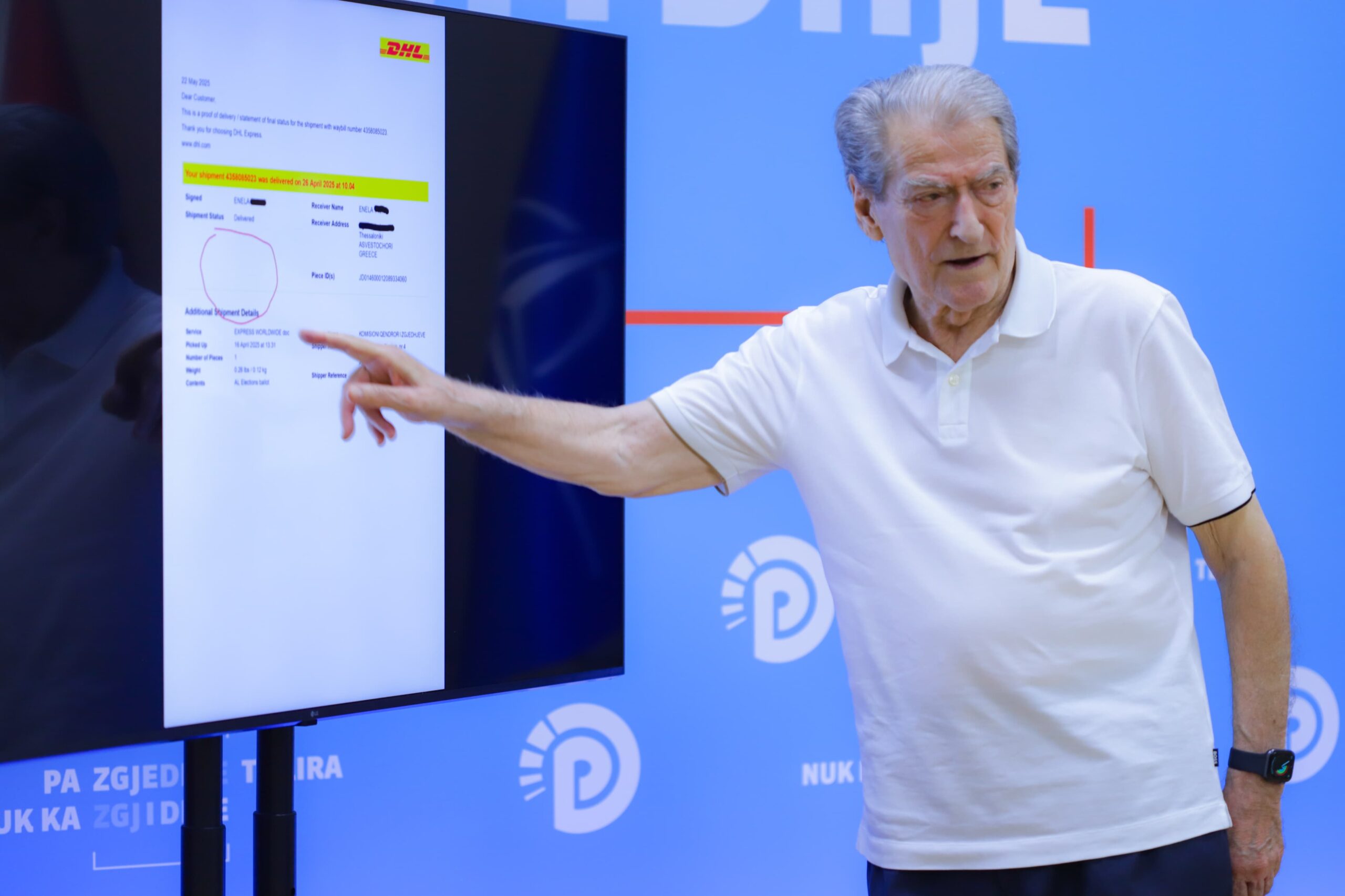 Berisha publikon provat tronditëse: DHL i dorëzoi zarfet pa asnjë firmë në zyrat e PS-së