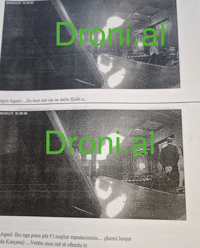 Pamje filmike nga takimet e Ergys Agasit me Ermal Beqirin dhe Mirlinda Karçanajn në zyrën e Agasit